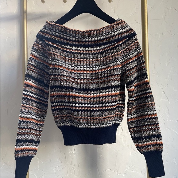 Authentic CHANEL Women's Multicolor Striped Cardigan - Picture 2 of 7